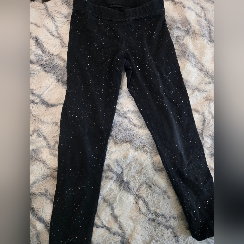 Cat and jack 6x glitter and black leggings